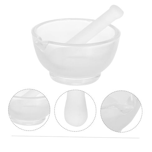 DECHOUS 1Set Glass Grind Bowl with Pestle Multifunctional Laboratory Chemistry Equipment for Medicine Pounding and Kitchen Use Design Easy to Clean in Saudi Arabia