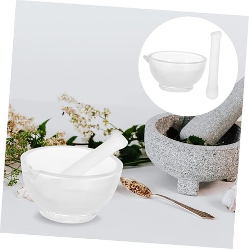DECHOUS 1Set Glass Grind Bowl with Pestle Multifunctional Laboratory Chemistry Equipment for Medicine Pounding and Kitchen Use Design Easy to Clean in Saudi Arabia