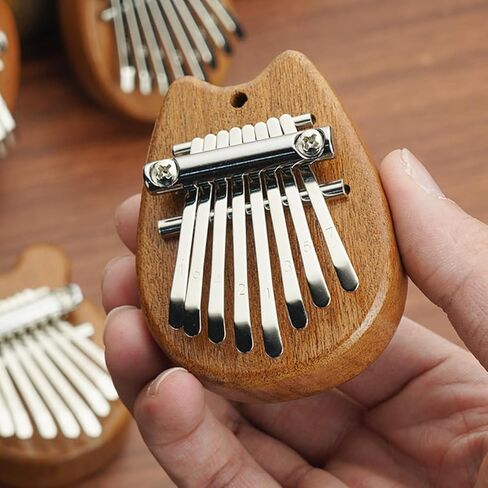 8 Key Mini Wood Kalimba Finger Thumb Piano Marimba Musical Good Accessories Pendant Gift (Cat Ears) in Saudi Arabia