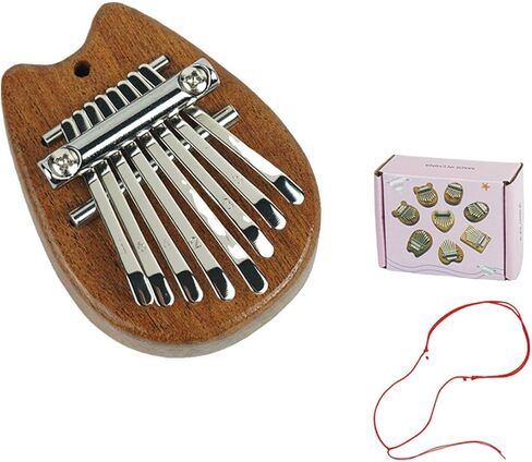 8 Key Mini Wood Kalimba Finger Thumb Piano Marimba Musical Good Accessories Pendant Gift (Cat Ears) in Saudi Arabia