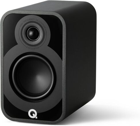 زوج مكبرات صوت مدمجة على رف الكتب Q Acoustics 5010 باللون الأبيض الساتان - مشغل صوت متوسط/جهير 4.5 بوصة، مكبر صوت 1 بوصة - نظام ستيريو لمركز الترفيه المنزلي، ومشغل تسجيل/تلفزيون صوت محيطي in Kuwait