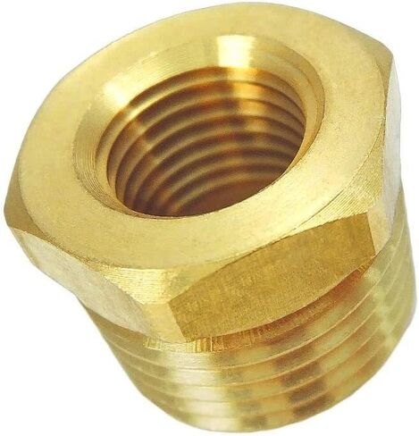 تركيب أنابيب مخفض البطانة السداسية - يناسب استبدال أجزاء أنظمة الأنابيب J02F03M - تركيب مخفض الأنابيب النحاسية - ذكر 3/8 بوصة NPT × 1/4 بوصة سداسي نحاسي أنثى NPT، 5 قطع in Kuwait