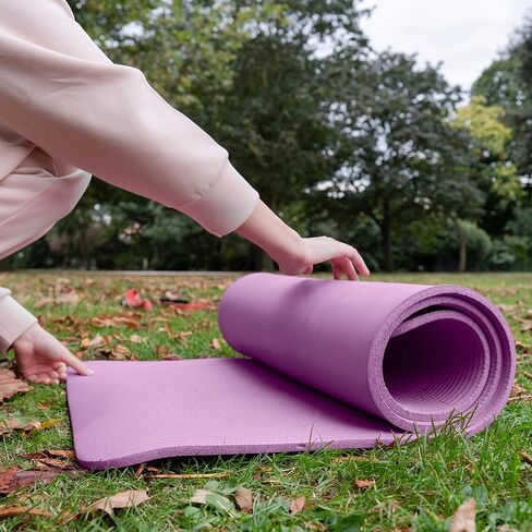 BalanceFrom Yoga Mat 1-Inch Extra Thick High-Density Exercise Mat with Non-Slip Surface,Taro Purple in Saudi Arabia