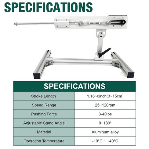 Reciprocating Cycle Linear Actuator High Torque 40lbs Telescopic Motor 24V 120rpm Stroke 1.18in-6in Adjustable,with Upgraded Stand,Remote Control,Suction Cup and Speed Controller in Saudi Arabia