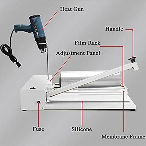Shrink Wrap Machine, with Heat Gun, Sealing Length 30cm, Packaging Machine, 9 Levels Temperature Adjustment, Suitable for PVC Film, Plastic Bags in Saudi Arabia