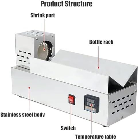 Efficient Electric PVC Capsule Shrinking Machine with Digital Thermostat for Wine Bottles – Heat Sealing Solution for PVC Capsules Up to 80mm, 220V in Saudi Arabia