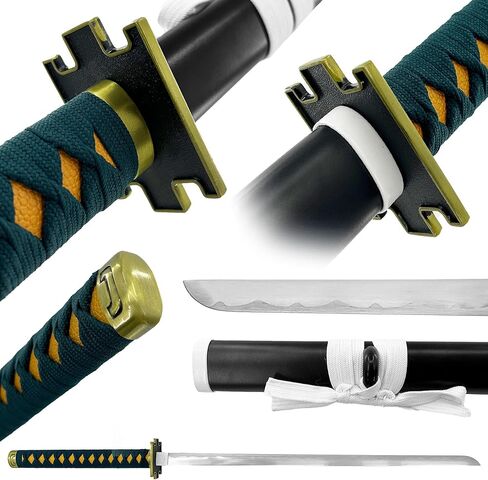 نسخة طبق الأصل من MedievalDepot Jujutsu Kaisen Yuta Okkotsu Katana - إجمالي 38 بوصة - شفرة معدنية - غمد أسود - أنيمي وكوسبلاي in Kuwait