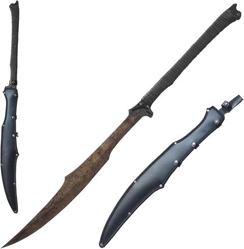 Full Tang Carbon Steel Machete Sword with Sheath for Practice, Outdoor Use, Collection-41.3 Inch in Saudi Arabia