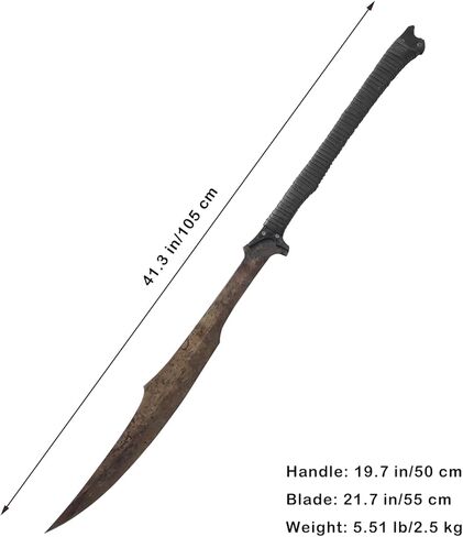 Full Tang Carbon Steel Machete Sword with Sheath for Practice, Outdoor Use, Collection-41.3 Inch in Saudi Arabia