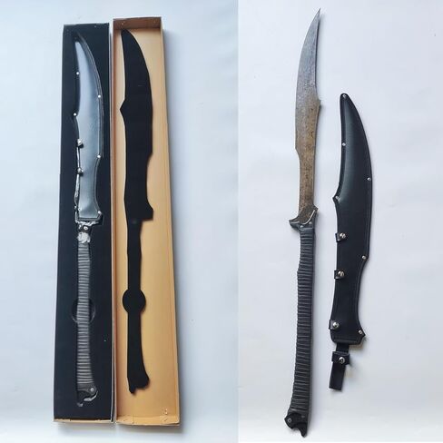 Full Tang Carbon Steel Machete Sword with Sheath for Practice, Outdoor Use, Collection-41.3 Inch in Saudi Arabia