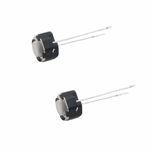 20pcs Round Tactile Switch Medium 2 Long Leg 6 * 6 * 5H-Black White Dot Miniature Momentary Pushbutton Switch in Saudi Arabia