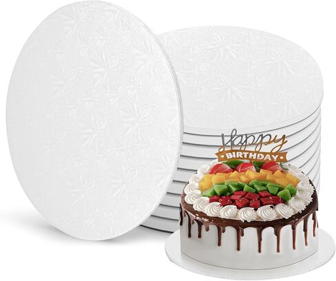 12 Inch Round Cake Boards, 10PACK White Cake Drums, Sturdy Cake Cardboard Bases para Pasteles for Pastry Baking, Wedding,Party, Mothers Day Pizza Desserts 1/4 Inch Thick in Saudi Arabia