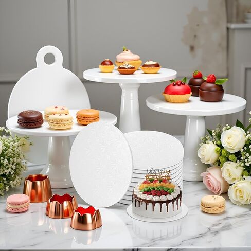 12 Inch Round Cake Boards, 10PACK White Cake Drums, Sturdy Cake Cardboard Bases para Pasteles for Pastry Baking, Wedding,Party, Mothers Day Pizza Desserts 1/4 Inch Thick in Saudi Arabia