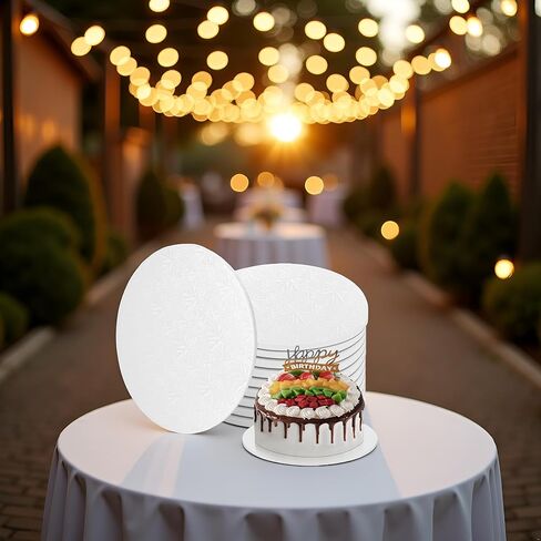 12 Inch Round Cake Boards, 10PACK White Cake Drums, Sturdy Cake Cardboard Bases para Pasteles for Pastry Baking, Wedding,Party, Mothers Day Pizza Desserts 1/4 Inch Thick in Saudi Arabia