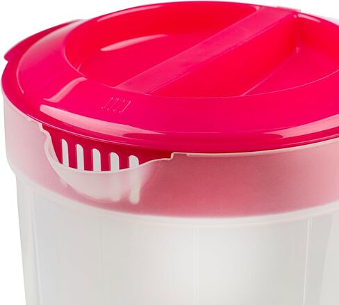 2-Pack 1-Gallon Plastic Pitchers with Lids – Iced Tea Pitchers with Twist Cover BPA-Free, Dishwasher & Freezer Safe, Ideal for Water, Juice & Fridge Storage in Saudi Arabia