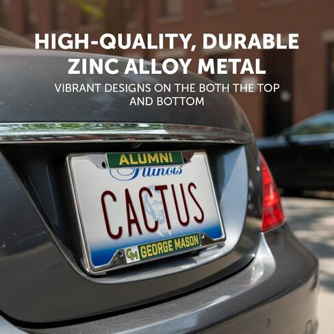 Desert Cactus George Mason University License Plate GMU Patriots Frame Metal Car Tag Holder for Front or Back of Car Officially Licensed (Alumni) in Saudi Arabia