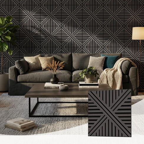 Acoustic Wall Panels, Decorative Acoustic Panels for Walls 23.6"x23.6", Sound Absorbing Wood Wall Panels for Interior Wall Decor, PVC Wood Grain HDF Acoustic Panels (White Oak, 8 Pack) in Saudi Arabia