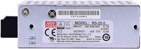 يعني جيدًا RS-25-12 AC / DC تحويل التيار الكهربائي 12V 2.1A 25.2W مخرج مغلق قابل للتعديل 10.8-13.2V واسع النطاق 100-240VAC علبة شبكية معدنية مدمجة تطبيقات إلكترونيات الإضاءة LED in Kuwait