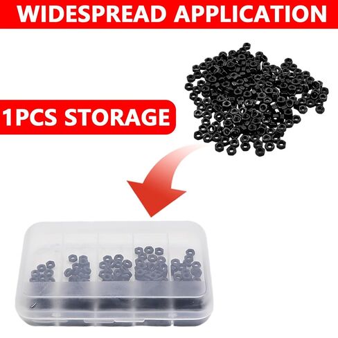 200Pcs M2 Grade 8 Hexagon Nuts Black Carbon Steel, Hex Drive, for Industrial, Construction, Home Fasteners in Saudi Arabia