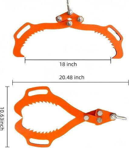 2 Serrated Timber Claw Hook, 18in Log Lifting Tongs, Heavy Duty Steel Log Grapple Hook, Lumber Skidding Tongs for Log Lifting, Handling, Dragging & Carrying, Tractor ATV Truck Accessories in Kuwait