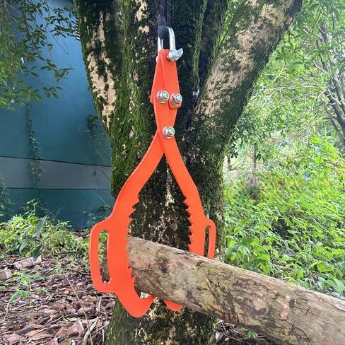 2 Serrated Timber Claw Hook, 18in Log Lifting Tongs, Heavy Duty Steel Log Grapple Hook, Lumber Skidding Tongs for Log Lifting, Handling, Dragging & Carrying, Tractor ATV Truck Accessories in Kuwait