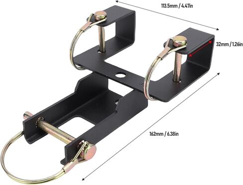 Trash Can Coupler Hook, Carbon Steel Wheeled Trash Can Hauler Hitch Universal Garbage Bin Hauling Hook for Gravel, Snow, and Uneven Terrain in Kuwait
