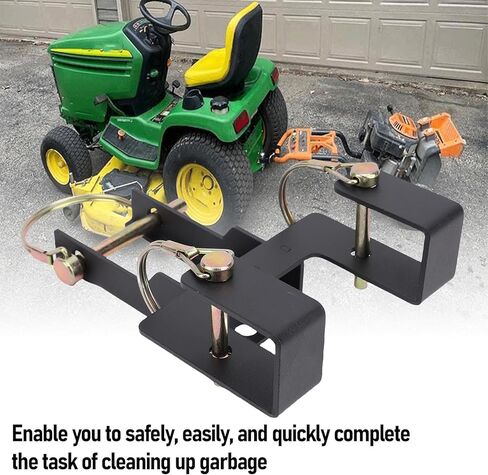 Trash Can Coupler Hook, Carbon Steel Wheeled Trash Can Hauler Hitch Universal Garbage Bin Hauling Hook for Gravel, Snow, and Uneven Terrain in Kuwait