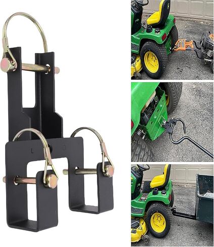 Trash Can Coupler Hook, Carbon Steel Wheeled Trash Can Hauler Hitch Universal Garbage Bin Hauling Hook for Gravel, Snow, and Uneven Terrain in Kuwait