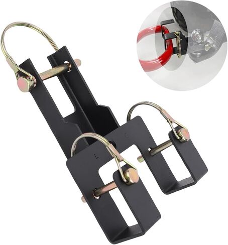 Trash Can Coupler Hook, Carbon Steel Wheeled Trash Can Hauler Hitch Universal Garbage Bin Hauling Hook for Gravel, Snow, and Uneven Terrain in Kuwait