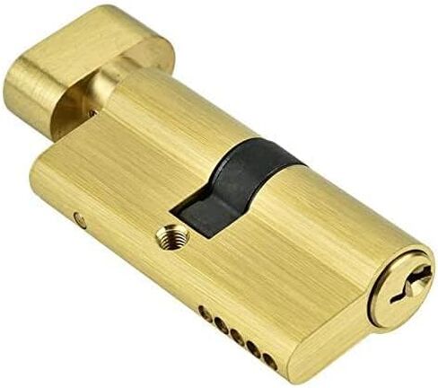 Thumb Turn Euro Cylinder Lock,Lock Cylinder 65mm Anti-Theft Entrance Copper Single Open Lock Cylinder Security Interior Bedroom Door Lock Cylinder with 3 Key Door Barrel Lock in Saudi Arabia