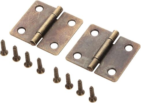 Antique Hinges,Bronze Decorative,Wooden Box Hinge,2Pcs 38 * 34mm Antique Bronze Furniture Hinges Cabinet Drawer Door Butt Hinge Vintage Decorative Hinge for Jewelry Gift Wooden Box Butt Hinges in Saudi Arabia