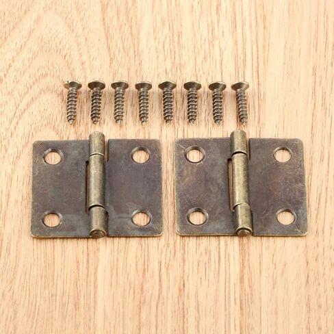 Antique Hinges,Bronze Decorative,Wooden Box Hinge,2Pcs 38 * 34mm Antique Bronze Furniture Hinges Cabinet Drawer Door Butt Hinge Vintage Decorative Hinge for Jewelry Gift Wooden Box Butt Hinges in Saudi Arabia