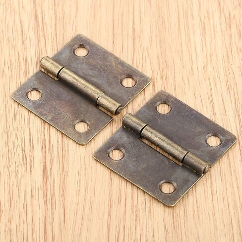 Antique Hinges,Bronze Decorative,Wooden Box Hinge,2Pcs 38 * 34mm Antique Bronze Furniture Hinges Cabinet Drawer Door Butt Hinge Vintage Decorative Hinge for Jewelry Gift Wooden Box Butt Hinges in Saudi Arabia