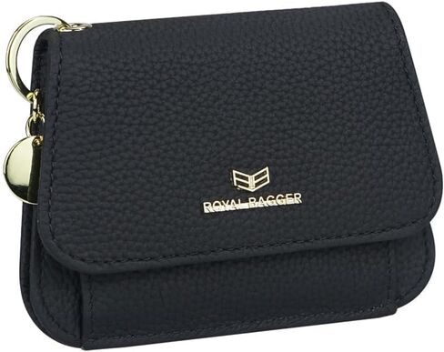 Multi-card Slots Short Wallet Genuine Cow Leather Credit Card Holder RFID Blocking Coin Purse with Keychain 2443 (Watermelon Red) in Kuwait