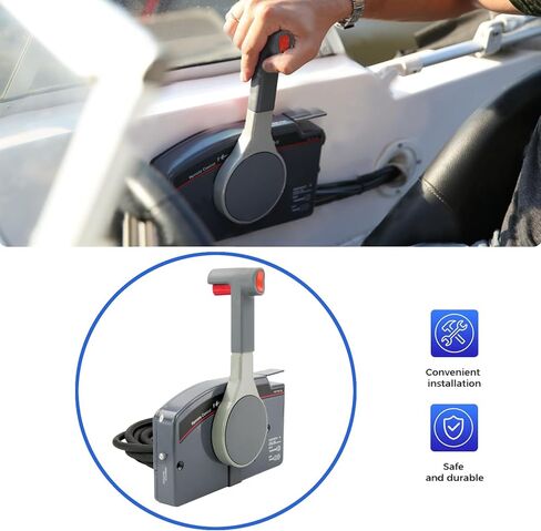 Marine Outboard Remote Control Box,703-48230 Pull Throttle Remote Control Box for Yamaha Outboard Right Side Mount 7 Pin 16 FT Cable Without Trim Tilt Switch (Pull to Open) in Kuwait