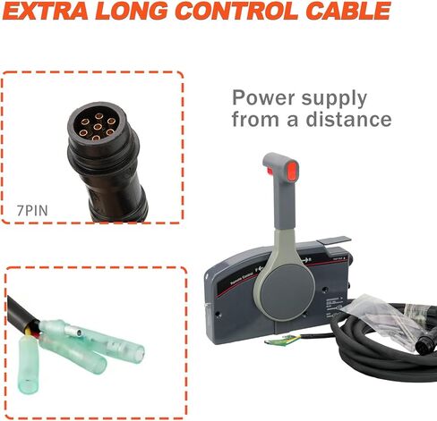 Marine Outboard Remote Control Box,703-48230 Pull Throttle Remote Control Box for Yamaha Outboard Right Side Mount 7 Pin 16 FT Cable Without Trim Tilt Switch (Pull to Open) in Kuwait