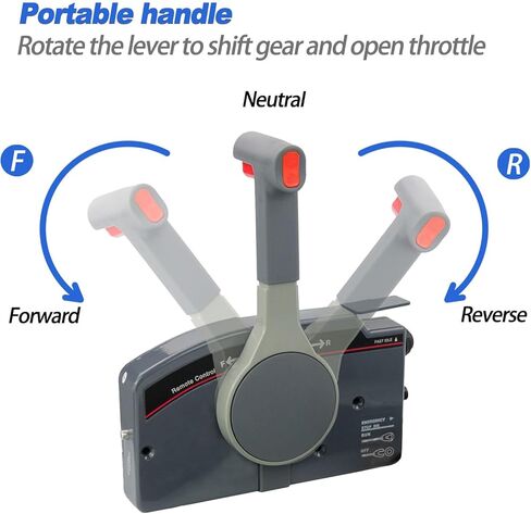 Marine Outboard Remote Control Box,703-48230 Pull Throttle Remote Control Box for Yamaha Outboard Right Side Mount 7 Pin 16 FT Cable Without Trim Tilt Switch (Pull to Open) in Kuwait