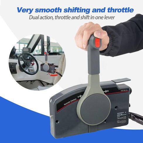 Marine Outboard Remote Control Box,703-48230 Pull Throttle Remote Control Box for Yamaha Outboard Right Side Mount 7 Pin 16 FT Cable Without Trim Tilt Switch (Pull to Open) in Kuwait