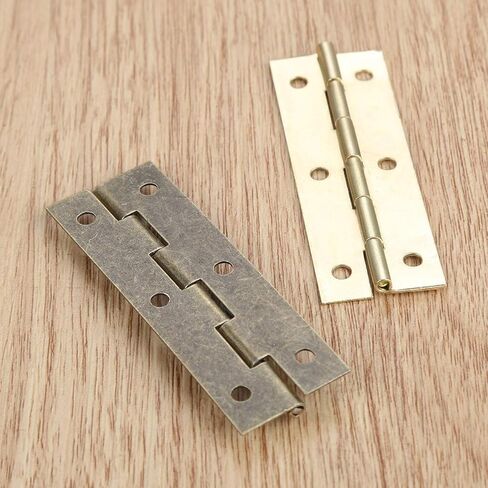 Antique Hinges,Bronze Decorative,Wooden Box Hinge,4Pcs Cabinet Hinge 6 Holes Decor Furniture Decoration Vintage Wooden Box Door Vintage Jewelry Chest Cabinet Hinge 60 * 20mm Butt Hinges ((B) in Saudi Arabia