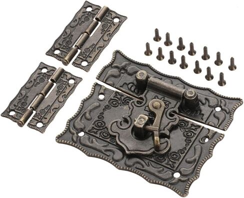 Latch Lock Furniture Decorative Cabinet Hinge Hardware Accessories Antique Bronze Jewelry Wooden Box Latch Hasp Clasp in Saudi Arabia