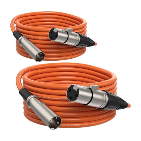 NearStream 2-Pack 6ft (2M) XLR Cables – Balanced Male to Female Microphone Cables with OFC Core for Studio Mics, Mixers, Audio Interfaces & Professional Audio Gear, Orange in Saudi Arabia