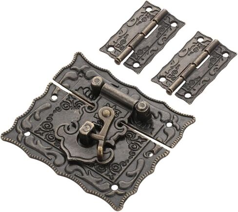 Latch Lock Furniture Decorative Cabinet Hinge Hardware Accessories Antique Bronze Jewelry Wooden Box Latch Hasp Clasp in Saudi Arabia