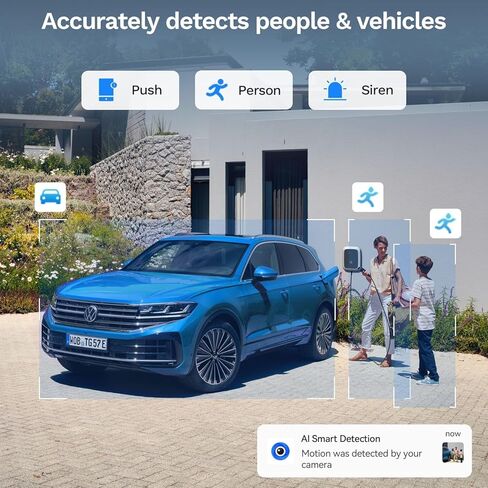 LongPlus 3K 5MP Window Camera with Night Vision, 2.4ghz & 5ghz WiFi Indoor Window Cameras for Home Security, AI Smart Detection, 2-Way Audio, Easy & Quick Install, 24/7 Recording in Kuwait