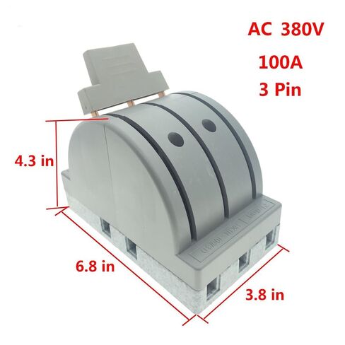 YXQ 380V 100A 3 Pole Double Throw Power Supply Safety Control Knife Switch Gray in Saudi Arabia