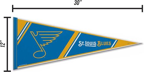 Rico Industries NHL Hockey St. Louis Blues Logo and Wordmark 12" x 30" Felt Wall Décor Pennant - Great for Home/Bed Room/Man Cave Décor in Saudi Arabia