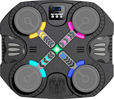 آلة الملاكمة الموسيقية للأطفال والكبار من COENGWO، مدرب ملاكمة ذكي يعمل بتقنية البلوتوث مع أضواء LED، لعبة هدف اللكم المثبتة على الحائط، معدات تدريب على التفاعل مع قفازات، عرض النتائج in Kuwait