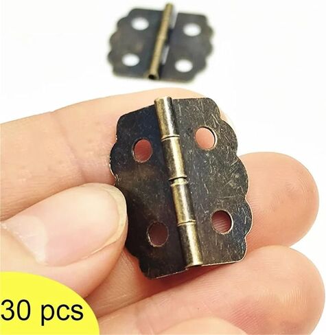 Bronze Mini Lace Door Cabinet Drawer Jewellery Box Iron Hinge Hardware 23mm 30Pcs in Saudi Arabia