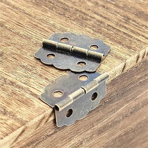 Bronze Mini Lace Door Cabinet Drawer Jewellery Box Iron Hinge Hardware 23mm 30Pcs in Saudi Arabia