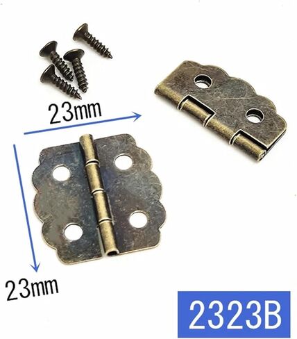 Bronze Mini Lace Door Cabinet Drawer Jewellery Box Iron Hinge Hardware 23mm 30Pcs in Saudi Arabia