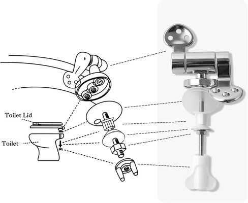 Toilet Seat 1Pair Replacement Stainless Steel Hinges F 1Pcs in Saudi Arabia